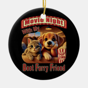 Adorno De Cerámica Noche de la película - Mejor Amigo del Furry - Gat