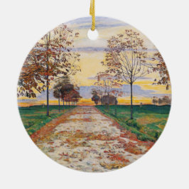 Adorno De Cerámica Noche de otoño (por Ferdinand Hodler)
