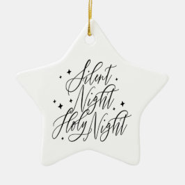 Adorno De Cerámica Noche de Paz Santa Noche Estrella de Navidad