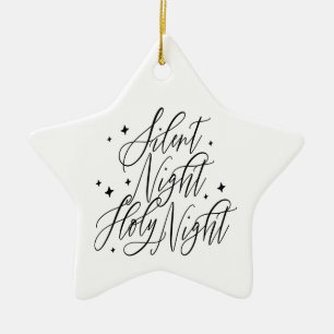 Adorno De Cerámica Noche de Paz Santa Noche Estrella de Navidad