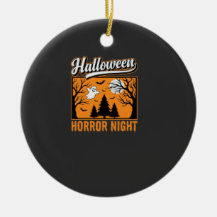 Adorno De Cerámica Noche de Terror de Halloween Bosque Fantasma Retro