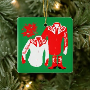 Adorno De Cerámica Noche de vaca Rodeo Camisetas occidentales Feliz N