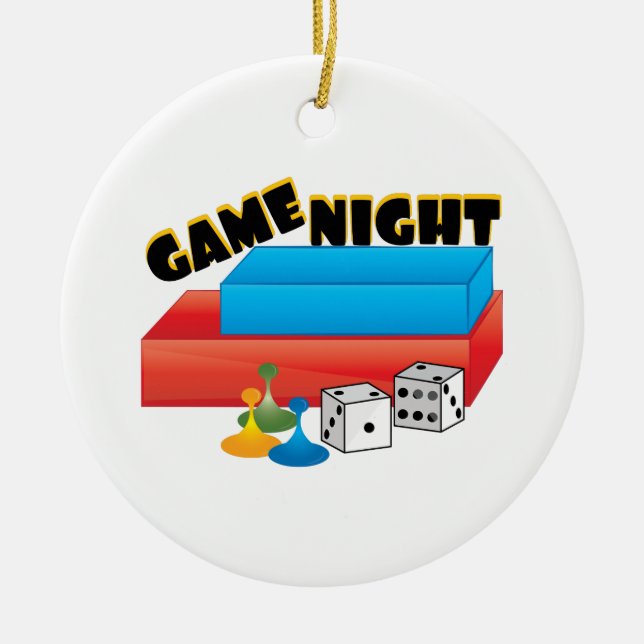 Adorno De Cerámica Noche del juego (Frente)