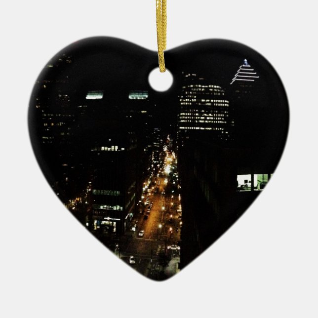 Adorno De Cerámica Noche en Montreal (Frente)