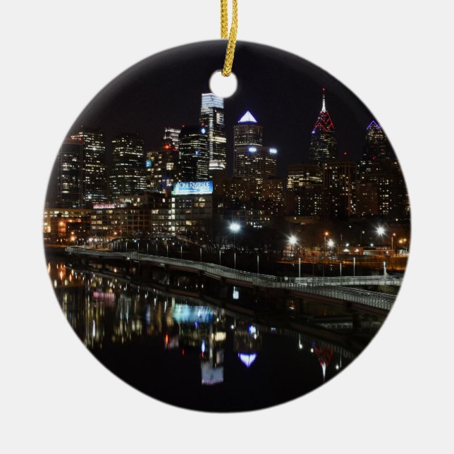 Adorno De Cerámica Noche en Philly (Frente)