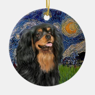 Adorno De Cerámica Noche estrellada - Cavalier (negro / Tan)