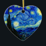 Adorno De Cerámica Noche estrellada de Van Gogh<br><div class="desc">Vincent van Gogh - noche estrellada pintada en St Remy,  impresión del Bello Artes de Francia en 1889. ¡Esta imagen digital se ha aumentado para restaurar los colores intrépidos,  brillantes originales - un regalo perfecto para cualquier amante del arte!</div>