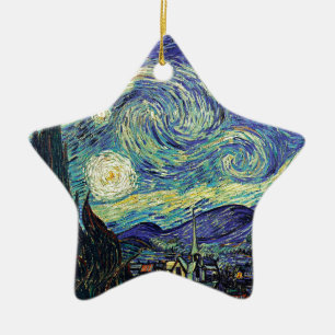 Adorno De Cerámica Noche estrellada de van Gogh