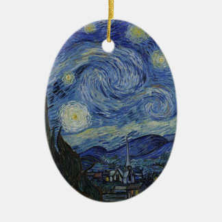 Adorno De Cerámica Noche estrellada de Van Gogh