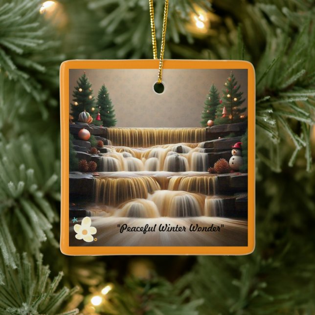 Adorno De Cerámica "Noche pacífica del invierno" (Árbol)