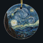 Adorno De Cerámica Noche Van Gogh Starry<br><div class="desc">Obra maestra de la noche Vincent Van Gogh Starry,  obra de arte de época sobre productos modernos de Zazilicious</div>