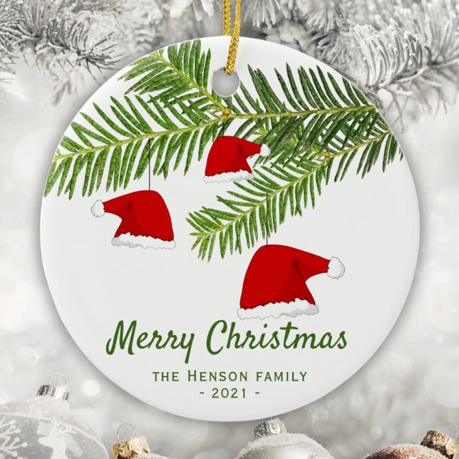 Adorno De Cerámica Nochebuena de Papá Noel en Red (Subido por el creador)