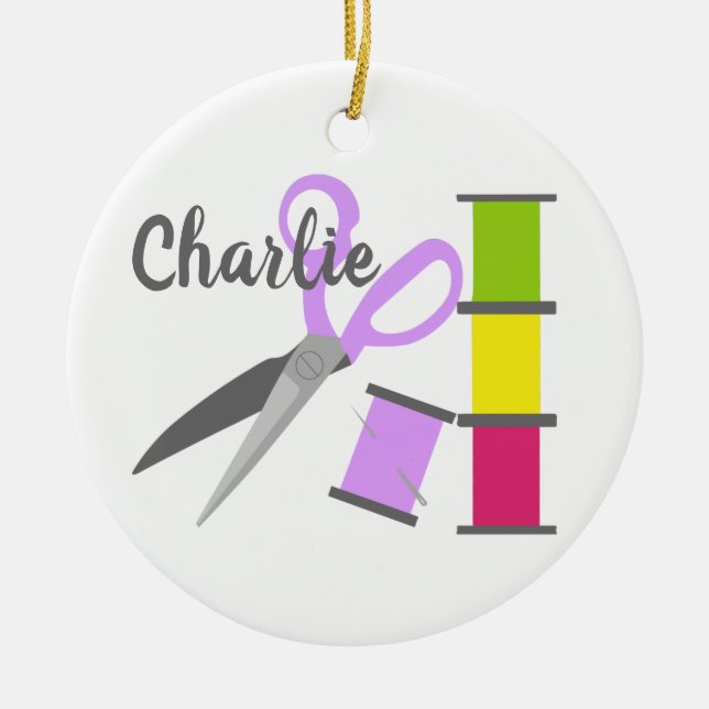 Adorno De Cerámica Nociones de costura personalizadas (Frente)