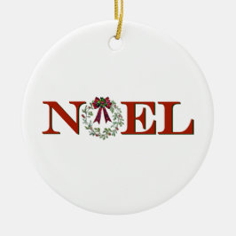 Adorno De Cerámica Noel con corona
