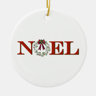Adorno De Cerámica Noel con corona