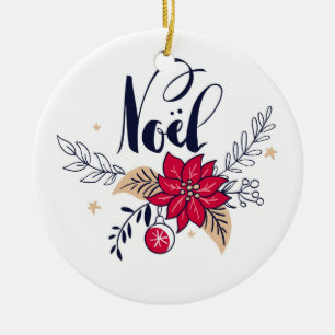 Adorno De Cerámica Noel Poinsettia