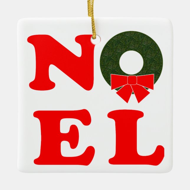 Adorno De Cerámica NOEL Wreath (Anverso)