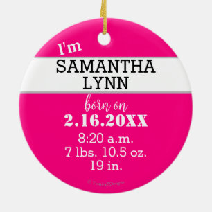 Adorno De Cerámica Nombra de niña Hola al mundo azul rosado