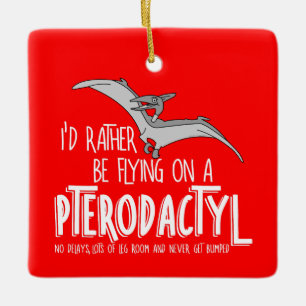 Adorno De Cerámica Nombre cerámico de la aerolínea Pterodactyl Dinosa