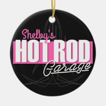 NOMBRE Chica personalizado Pinstripes Hot Rod Gara