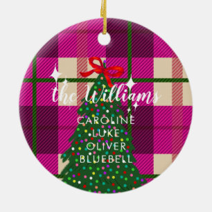 Adorno De Cerámica Nombre de familia de personalizado Árbol de Navida