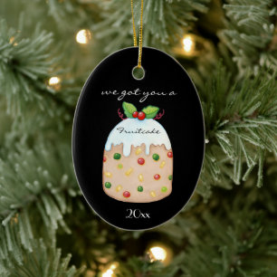 Adorno De Cerámica Nombre de familia divertida Fruitcake