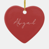 Nombre de guión personalizado rojo y blanco