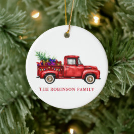 Adorno De Cerámica Nombre de la familia de los regalos de árbol de na