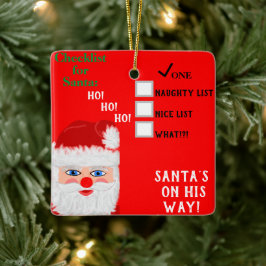 Adorno De Cerámica Nombre de la lista de Santa Niza