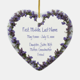 Adorno De Cerámica Nombre de personalizado Foto Flor acuarela