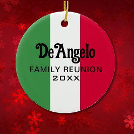 Adorno De Cerámica Nombre de pila italiano Personalizado Bandera Colo