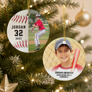 Adorno De Cerámica Nombre del jugador de béisbol Número Foto