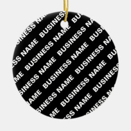 Adorno De Cerámica Nombre modificable repetible negrita | Blanco negr