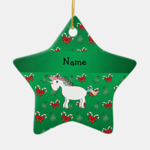Adorno De Cerámica Nombre personalizado: arcos de caramelos verdes de