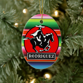 Adorno De Cerámica NOMBRE Personalizado Carro Caballo Serape Español