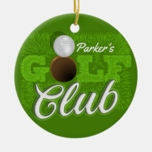 Adorno De Cerámica NOMBRE personalizado Club de Golf Golf Green