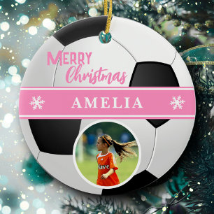 Adorno De Cerámica Nombre personalizado de la bola de fútbol Fotos na