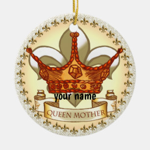 Adorno De Cerámica Nombre personalizado de la reina real
