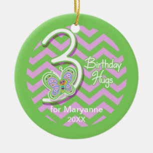 Adorno De Cerámica Nombre personalizado de los abrazos de mariposa de