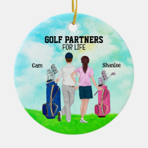 Adorno De Cerámica Nombre personalizado de los socios de golf