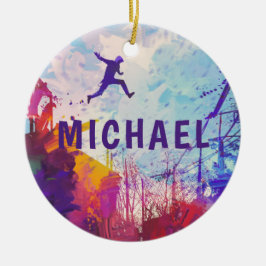 Adorno De Cerámica Nombre personalizado de Parkour Urban Free Running