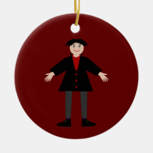 Adorno De Cerámica Nombre personalizado del vampiro de Halloween
