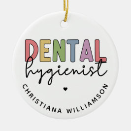 Adorno De Cerámica Nombre personalizado Higienista dental Regalos RDH