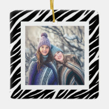 Nombre personalizado lindo foto Navidades de cebra