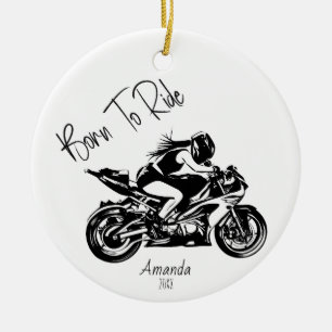 Adorno De Cerámica Nombre Personalizado Nacido Para Montar