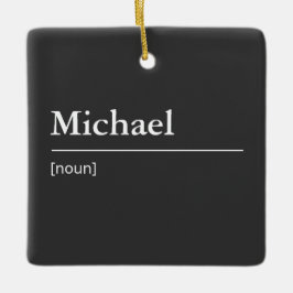 Adorno De Cerámica Nombre personalizado o diccionario de Word en blan