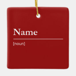 Adorno De Cerámica Nombre personalizado o Navidades rojos del diccion