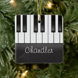 Adorno De Cerámica NOMBRE Personalizado Pianista Claves De Piano Maes