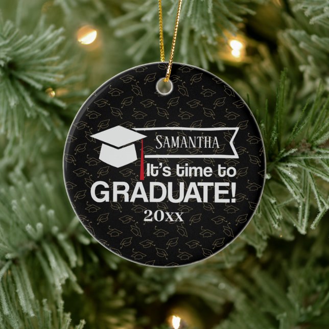 Adorno De Cerámica Nombre personalizado y símbolo de regalo de gradua (Árbol)