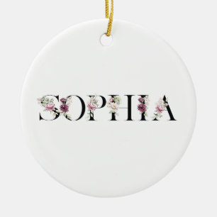 Adorno De Cerámica Nombre Sophia
